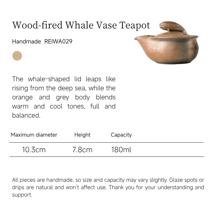Wood-fired Whale Vase Teapot