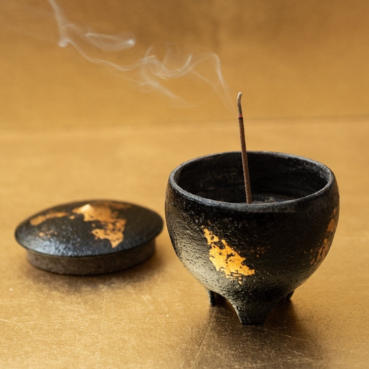 漆慈蘭三図香炉