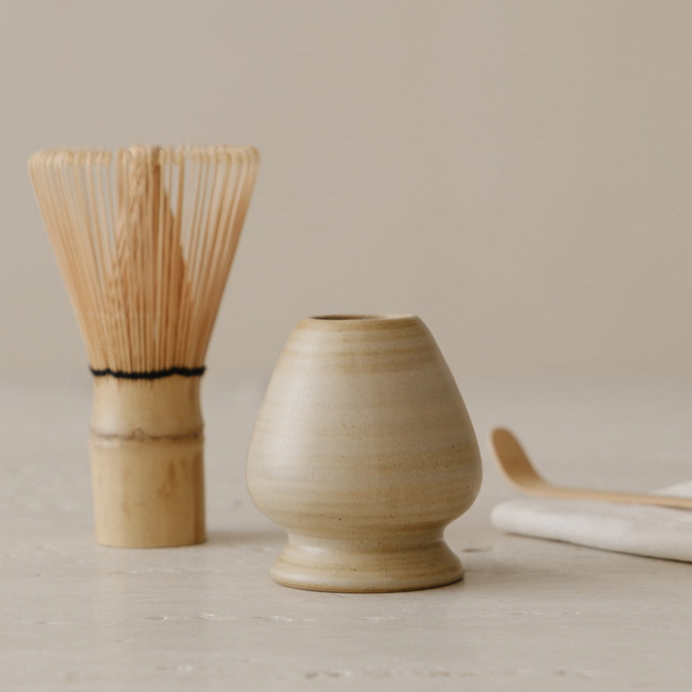 抹茶茶器セット(泡立て器、茶杓、茶碗付き)