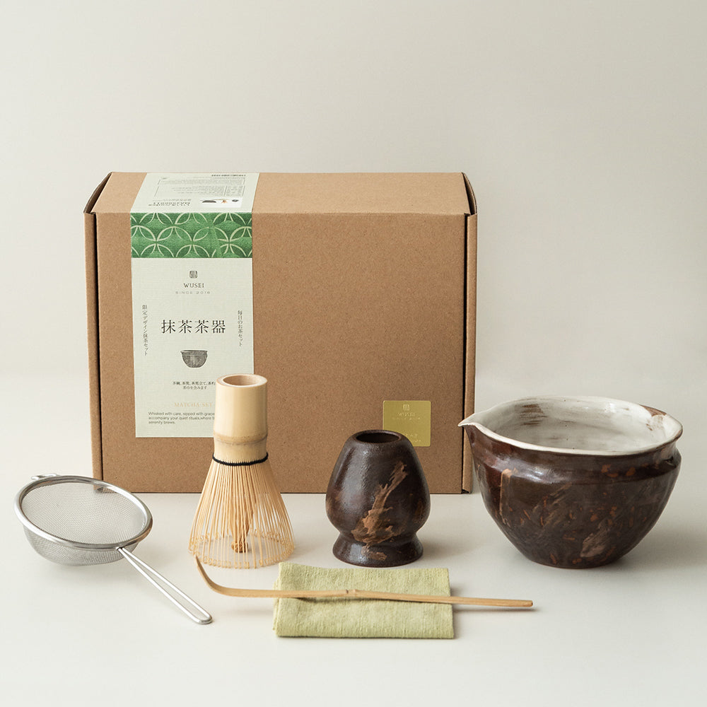 Ensemble de fouets à matcha WUSEI – Kit complet pour la cérémonie du thé japonaise