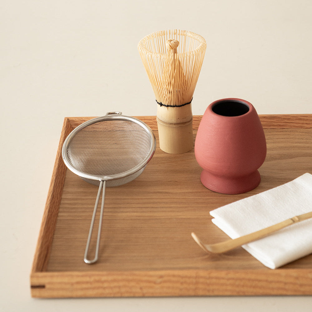 Shimmer Matcha Whisk Set(Coral Red)