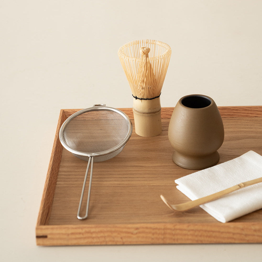 Shimmer Matcha Whisk Set(Matte Oak Brown)