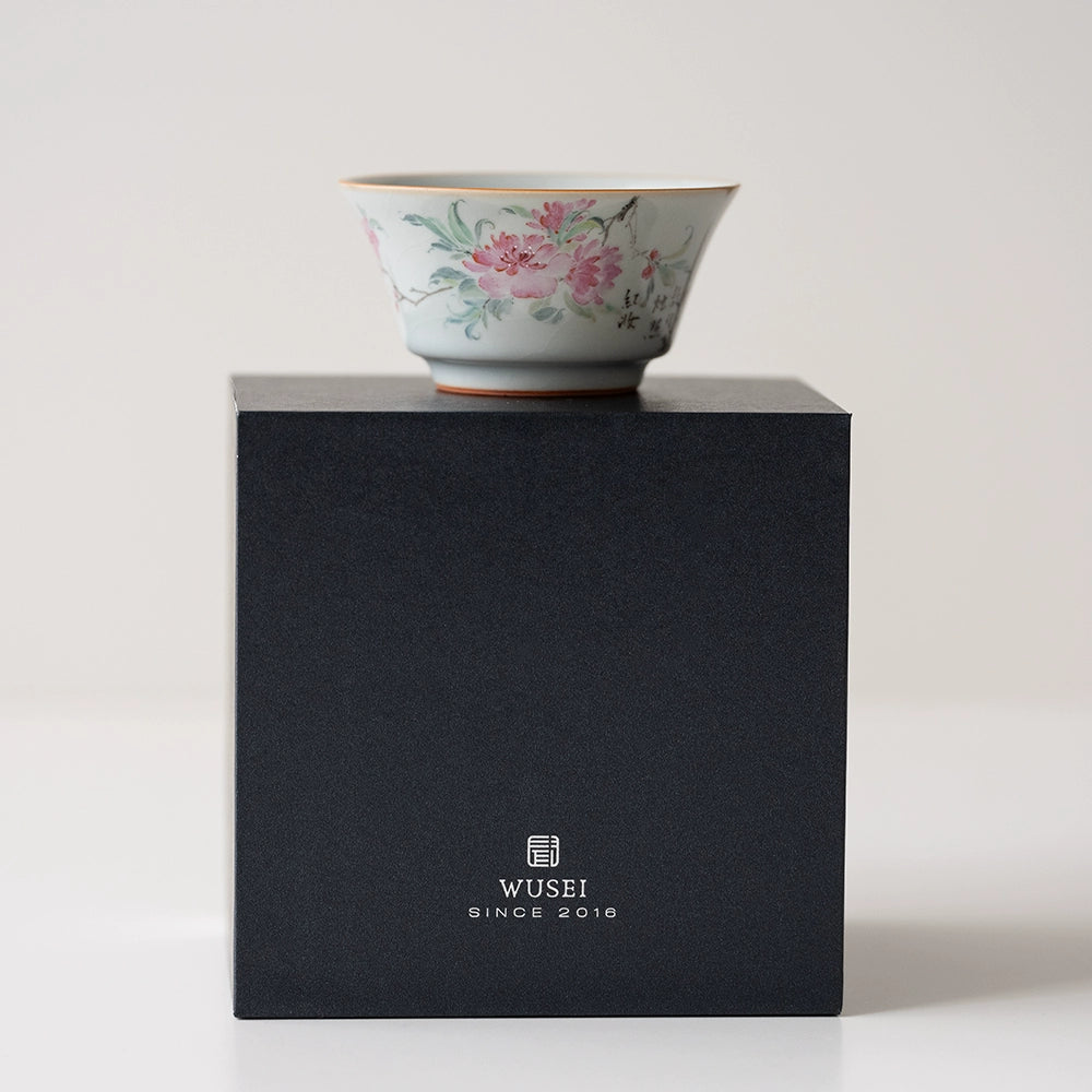 スカイブルー 瑠璃陶器 ティーカップ