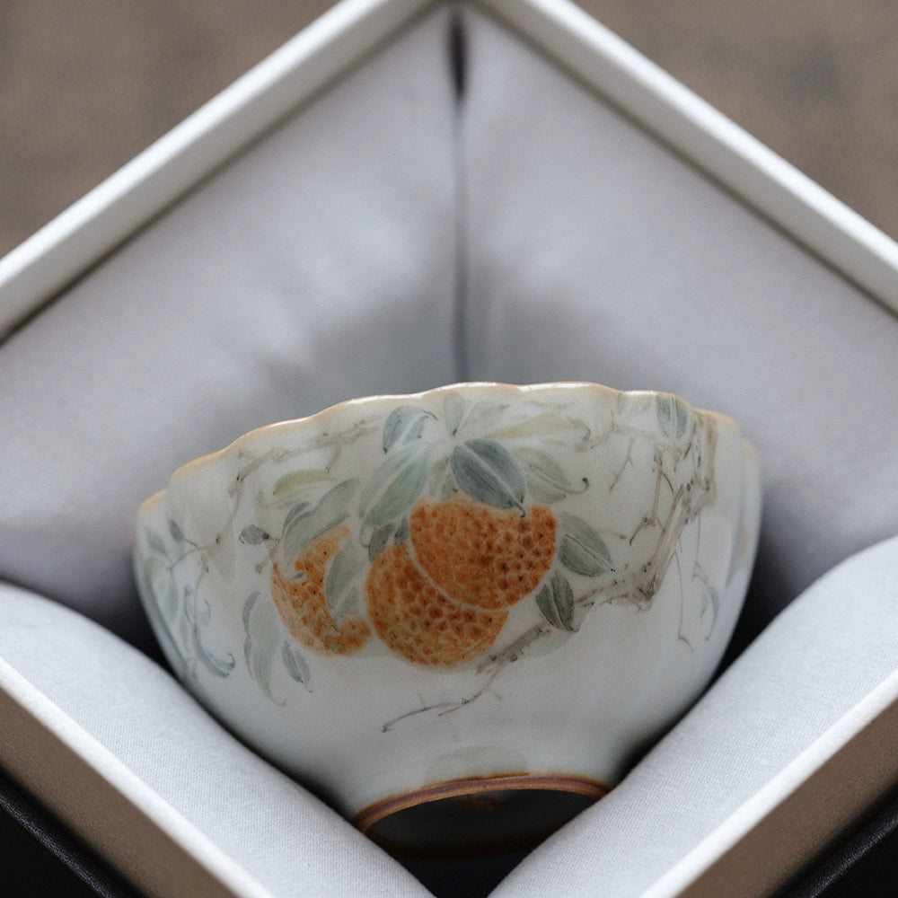 スカイブルー 瑠璃陶器 ティーカップ