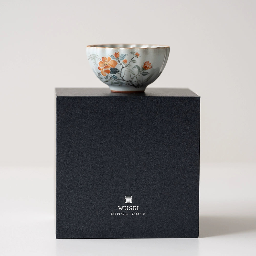 スカイブルー 瑠璃陶器 ティーカップ
