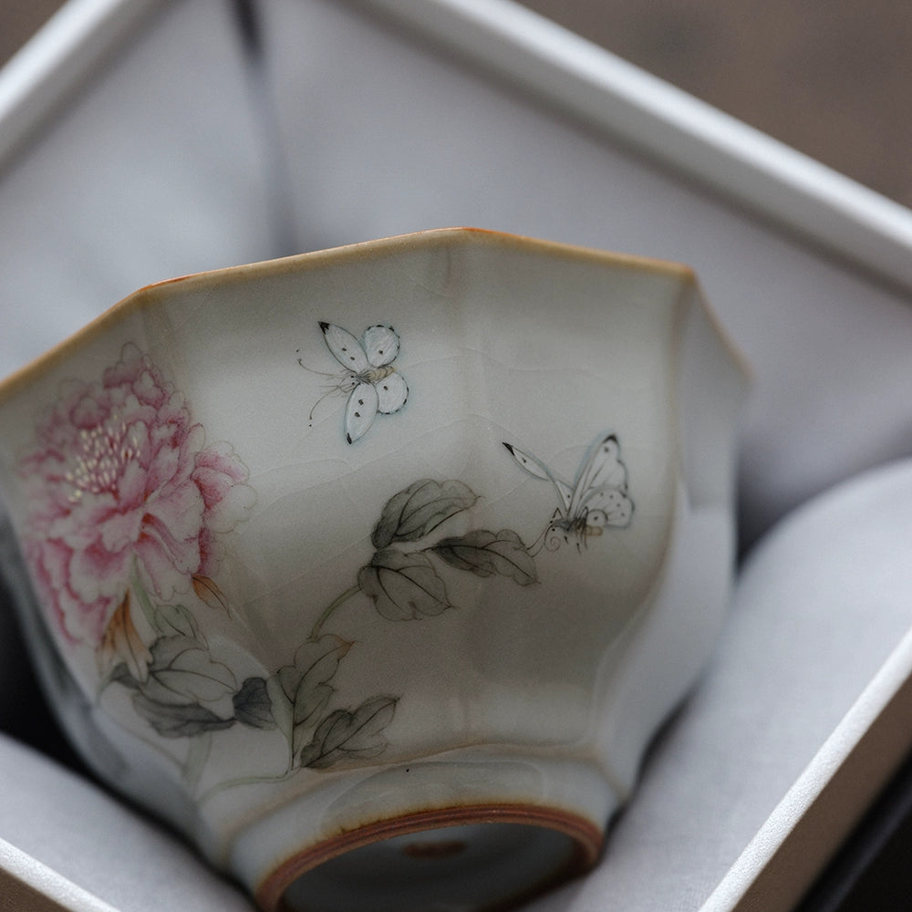 スカイブルー 瑠璃陶器 ティーカップ