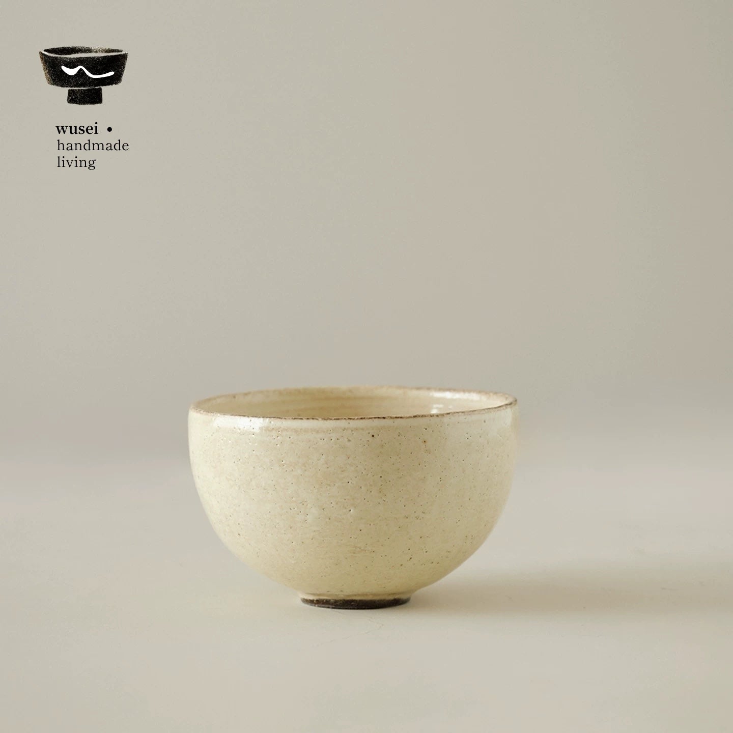 Handmade Hakeme Rice Bowl | Matte White Glaze, Ceramic