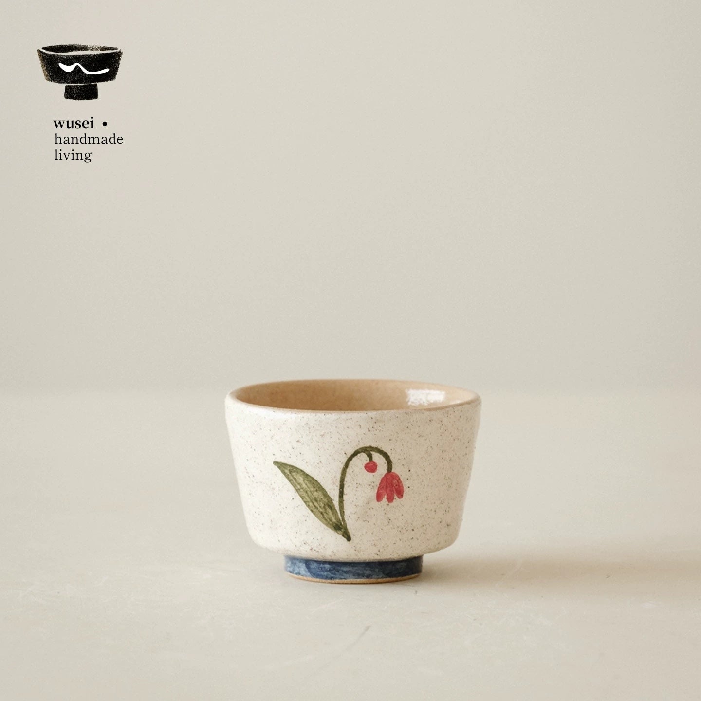 Hand-Painted Ceramic Tea Cup | Forest Floral Design