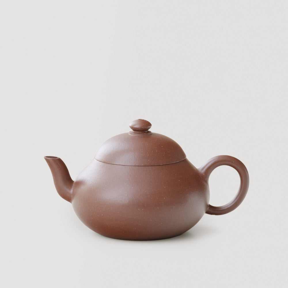 Théière Zi Sha en argile violette ancienne en forme de poire