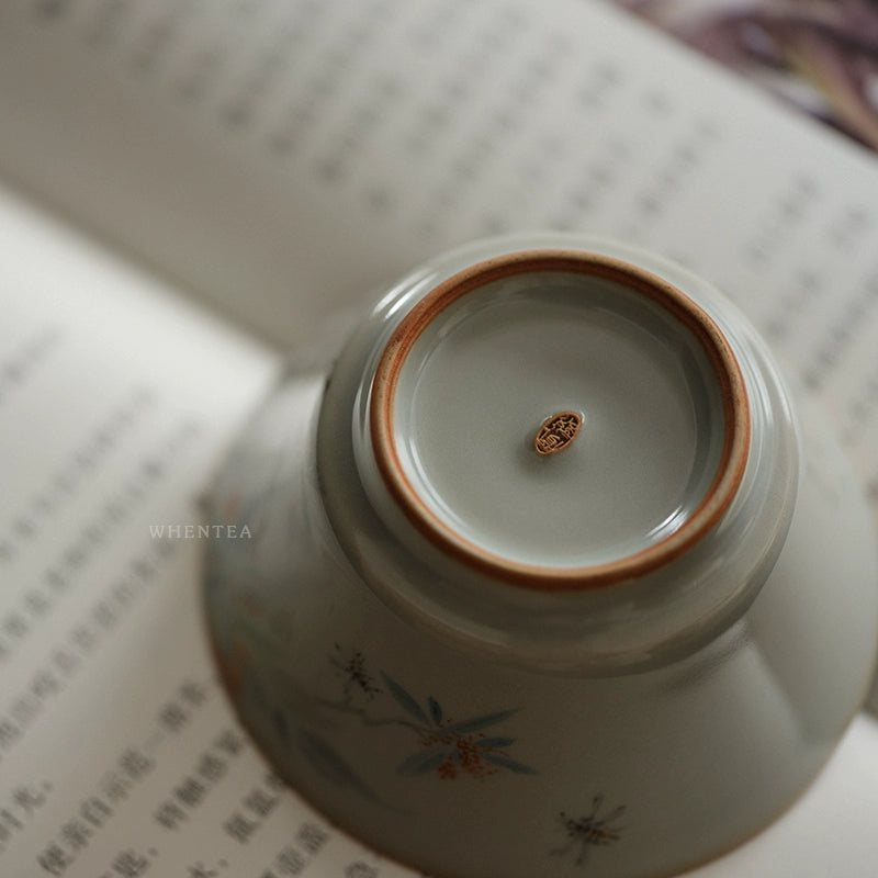Tasse à thé en céramique bleu ciel Ru