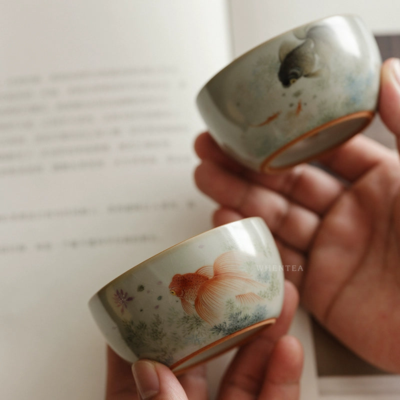 Tasse à thé en céramique bleu ciel Ru