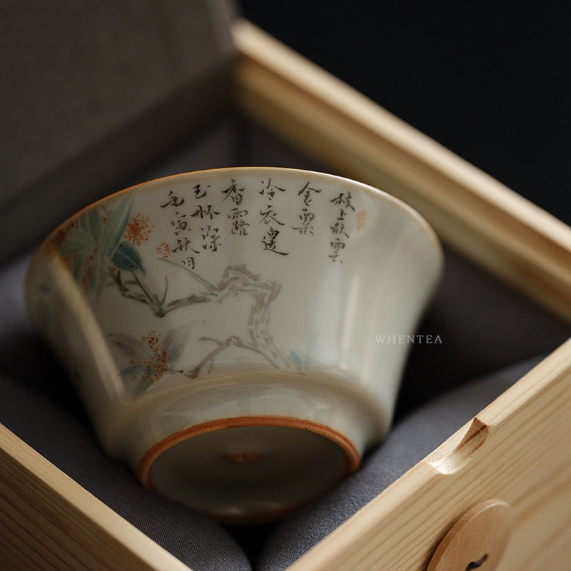 Tasse à thé en céramique bleu ciel Ru