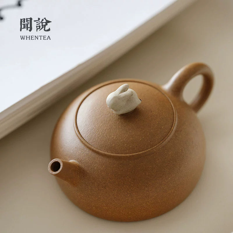 黄金段埔兎紫砂ティーポット