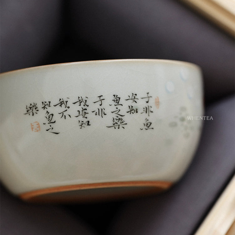 Tasse à thé en céramique bleu ciel Ru