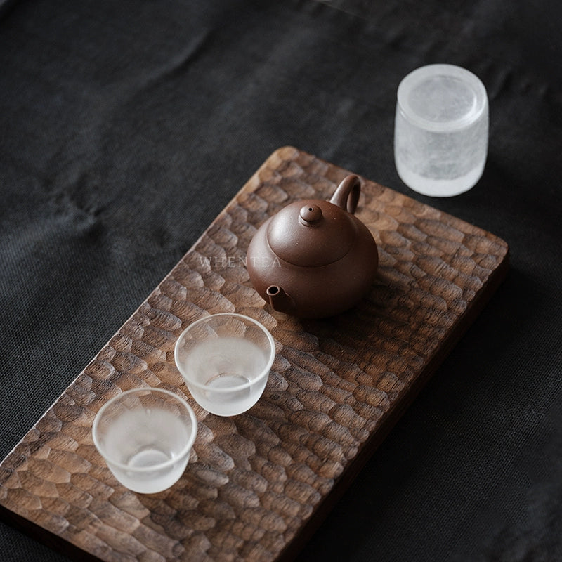 Théière Zi Sha en argile violette ancienne en forme de poire