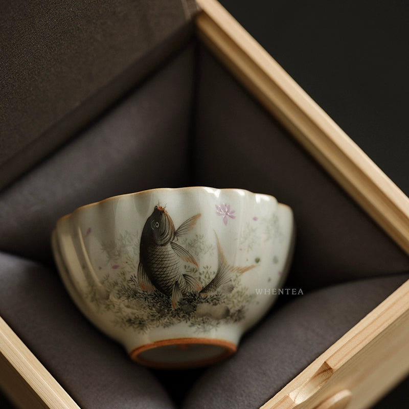 スカイブルー 瑠璃陶器 ティーカップ