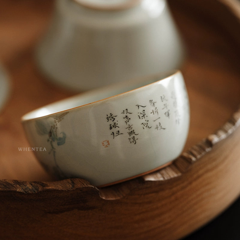 Tasse à thé en céramique bleu ciel Ru
