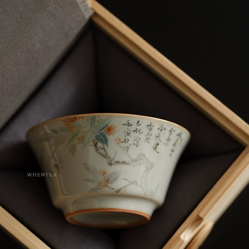 Tasse à thé en céramique bleu ciel Ru