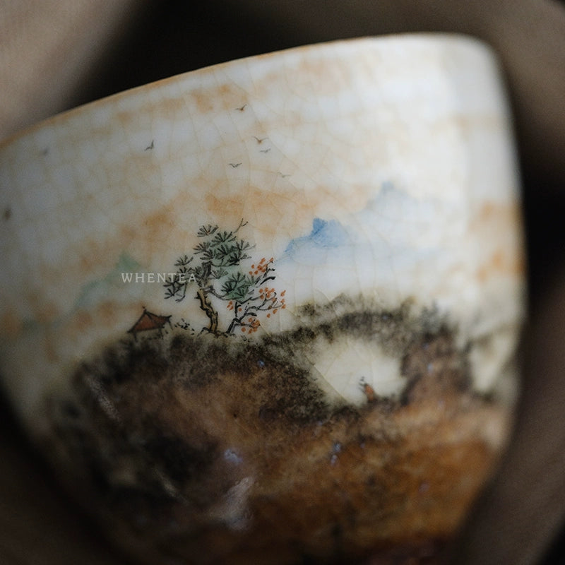 Fire-Burnt Clouds Design Tea Cup