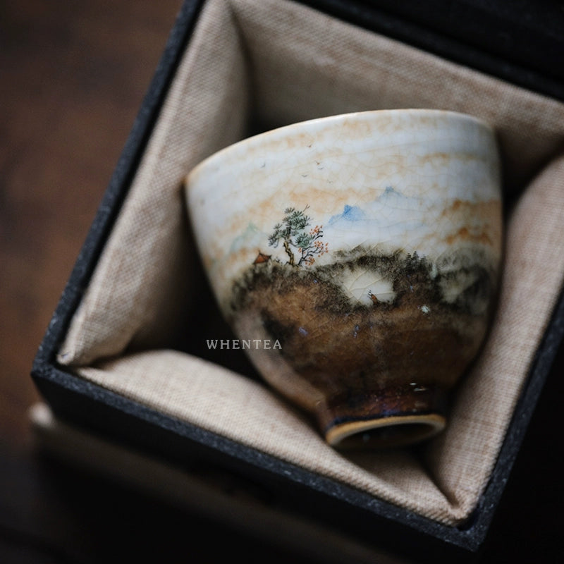 Fire-Burnt Clouds Design Tea Cup