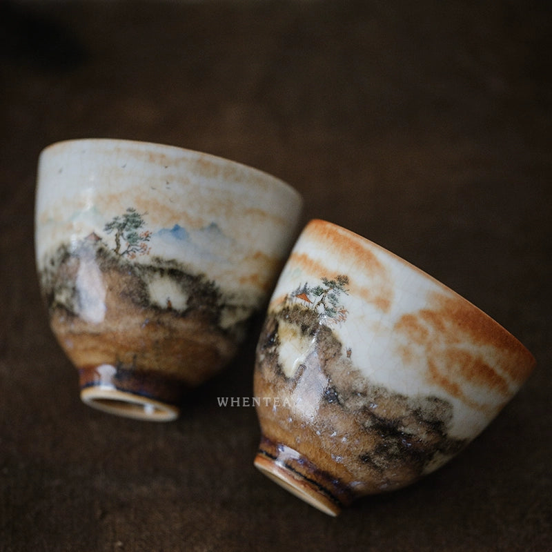 Fire-Burnt Clouds Design Tea Cup
