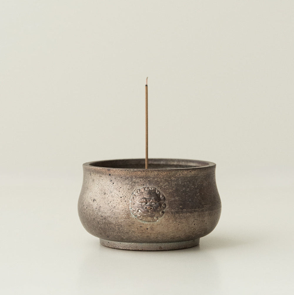 Wood-Fired Lion Incense Burner