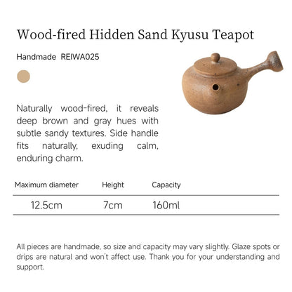 Wood-fired Hidden Sand Kyusu Teapot