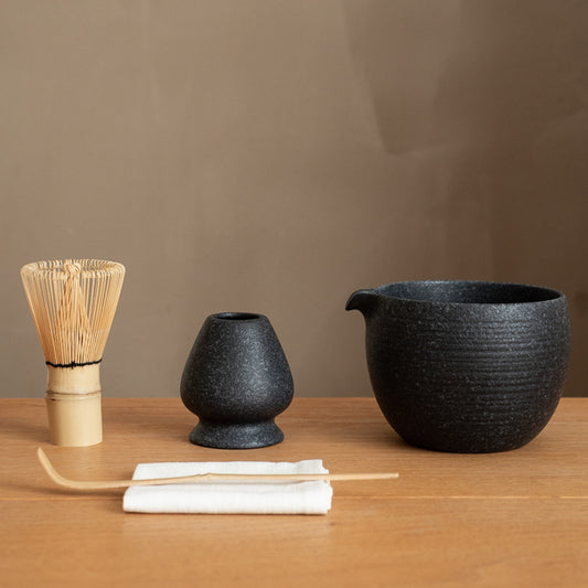 Temper Matcha set（Black Stone Glaze）