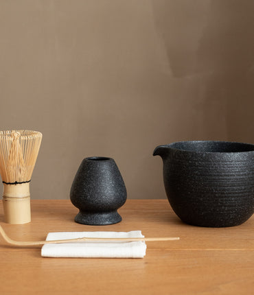 Temper Matcha set（Black Stone Glaze）