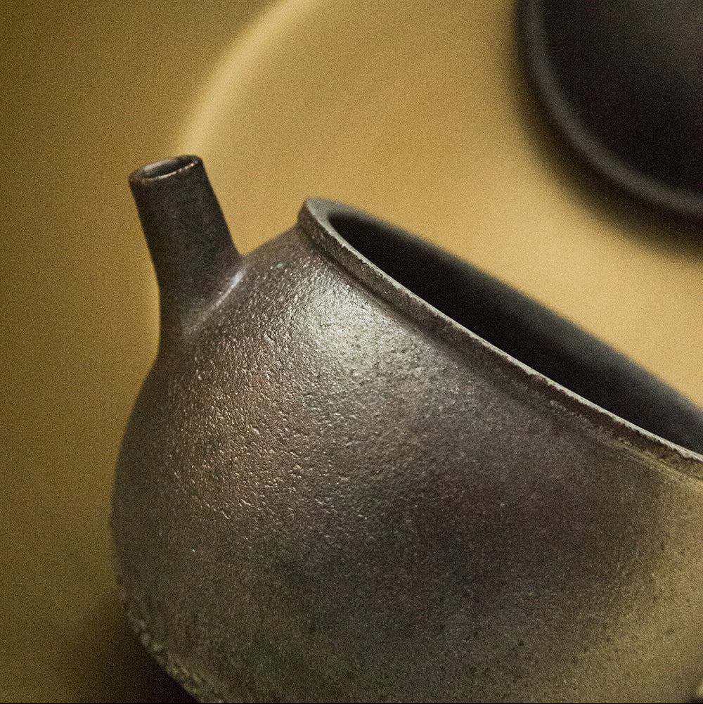 薪焼き深型丸型ティーポット