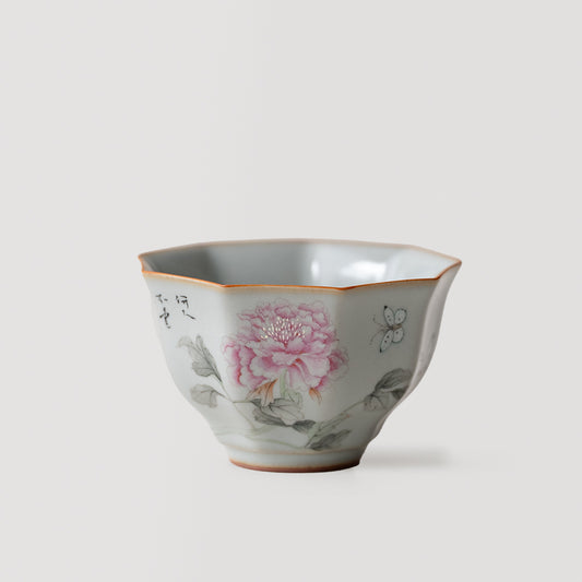 スカイブルー 瑠璃陶器 ティーカップ