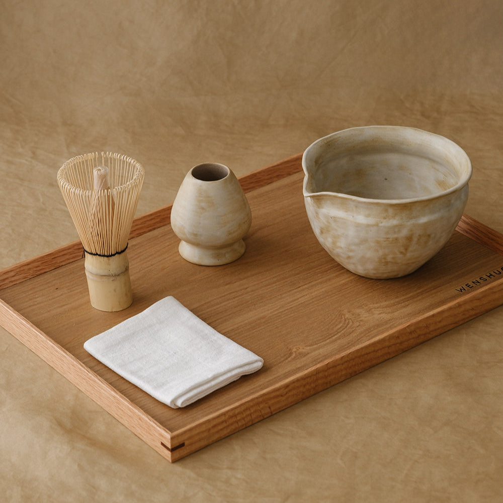 抹茶茶器セット（泡立て器、茶杓、茶碗付き）
