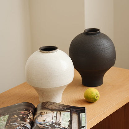 粉引わびさび花瓶