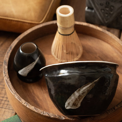 抹茶茶器セット（泡立て器、茶杓、茶碗付き）