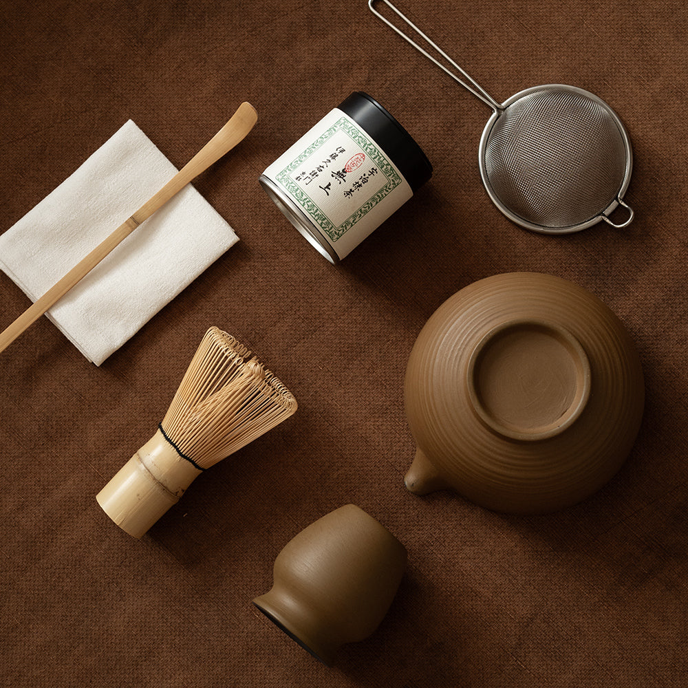 Shimmer Matcha Whisk Set(Matte Oak Brown)