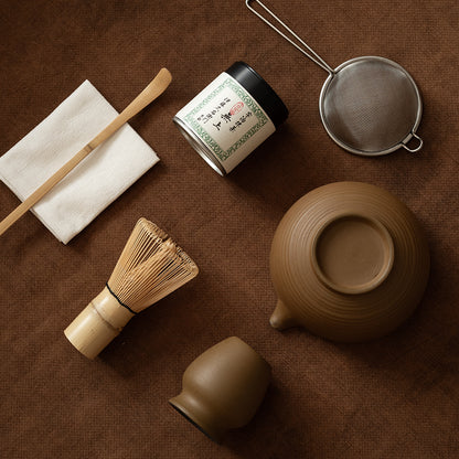 Shimmer Matcha Whisk Set(Matte Oak Brown)
