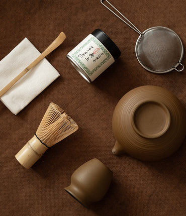 Shimmer Matcha Whisk Set(Matte Oak Brown)
