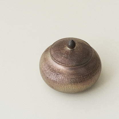 薪焼きひび割れ茶筒