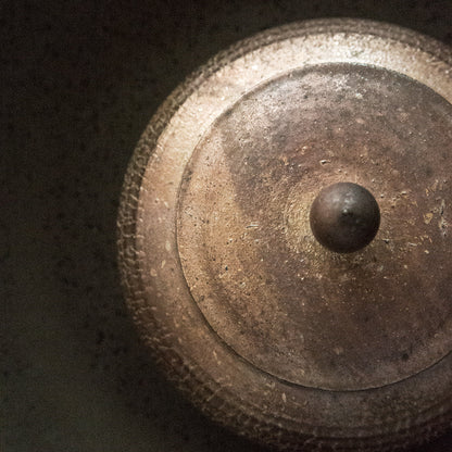 薪焼きひび割れ茶筒