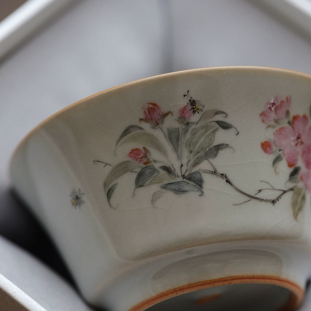 スカイブルー 瑠璃陶器 ティーカップ