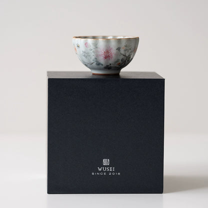 スカイブルー 瑠璃陶器 ティーカップ