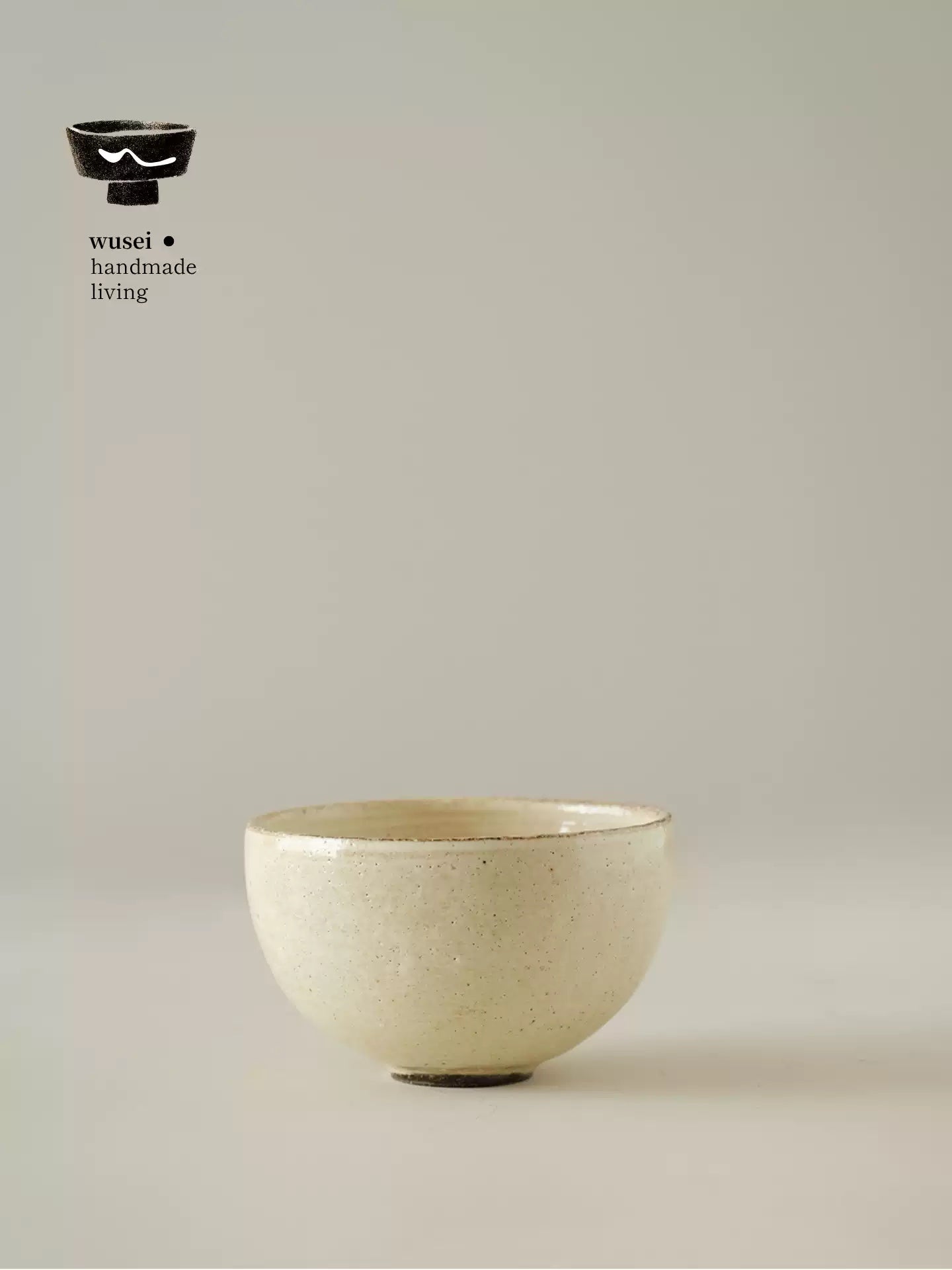 Handmade Hakeme Rice Bowl | Matte White Glaze, Ceramic