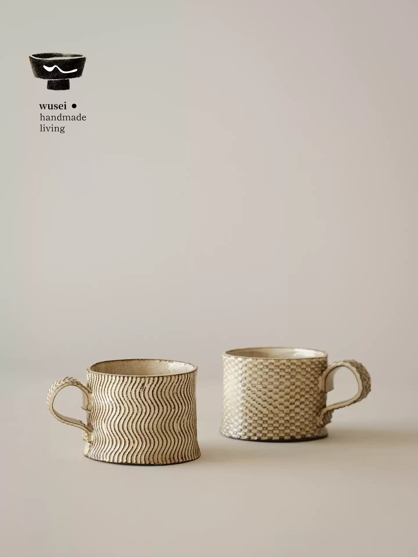 Handmade Speckled Ceramic Mug, Wabi-Sabi Textured Coffee Cup