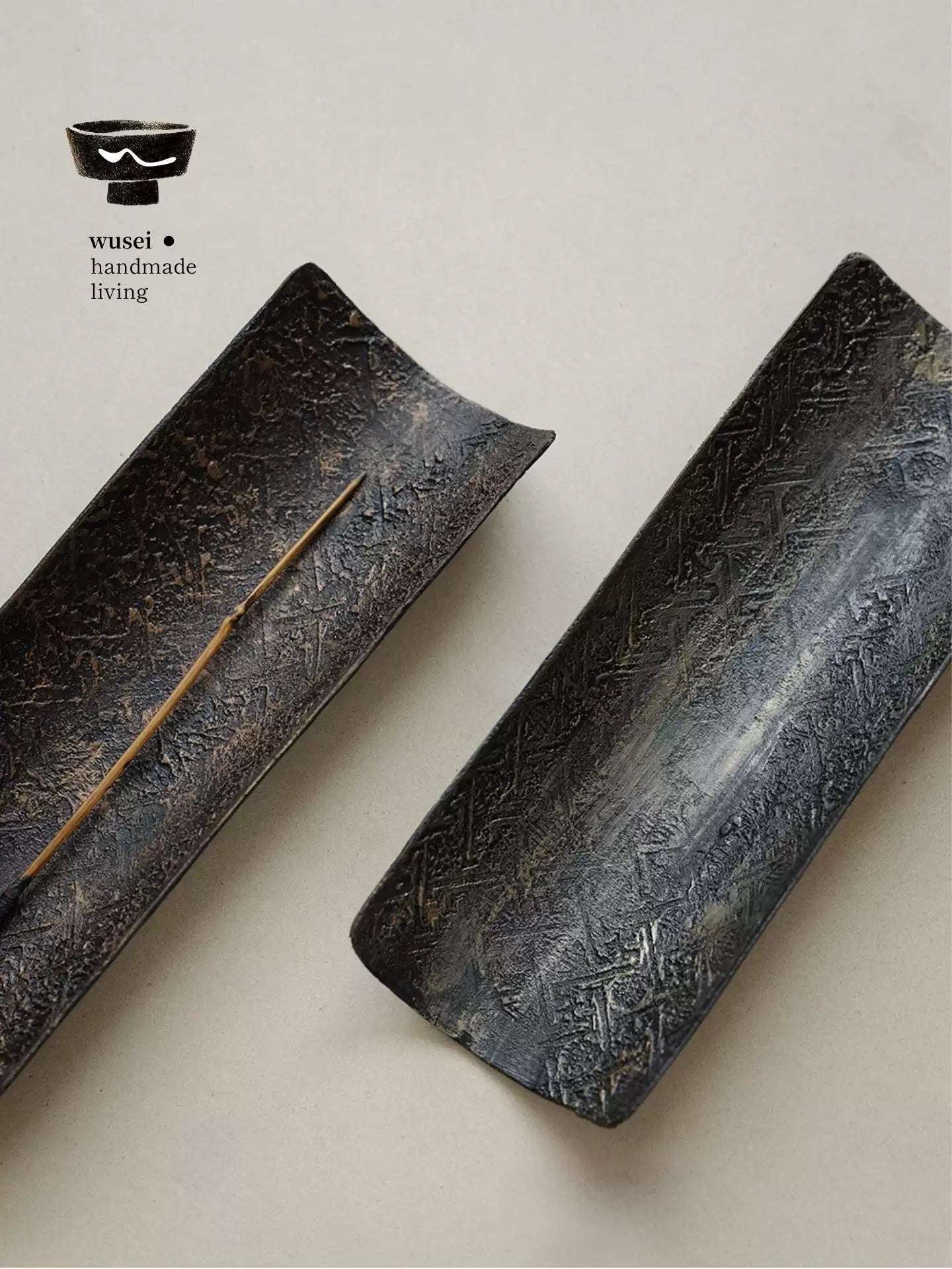Handmade Lacquered Tea Scoop, Wabi-Sabi Texture