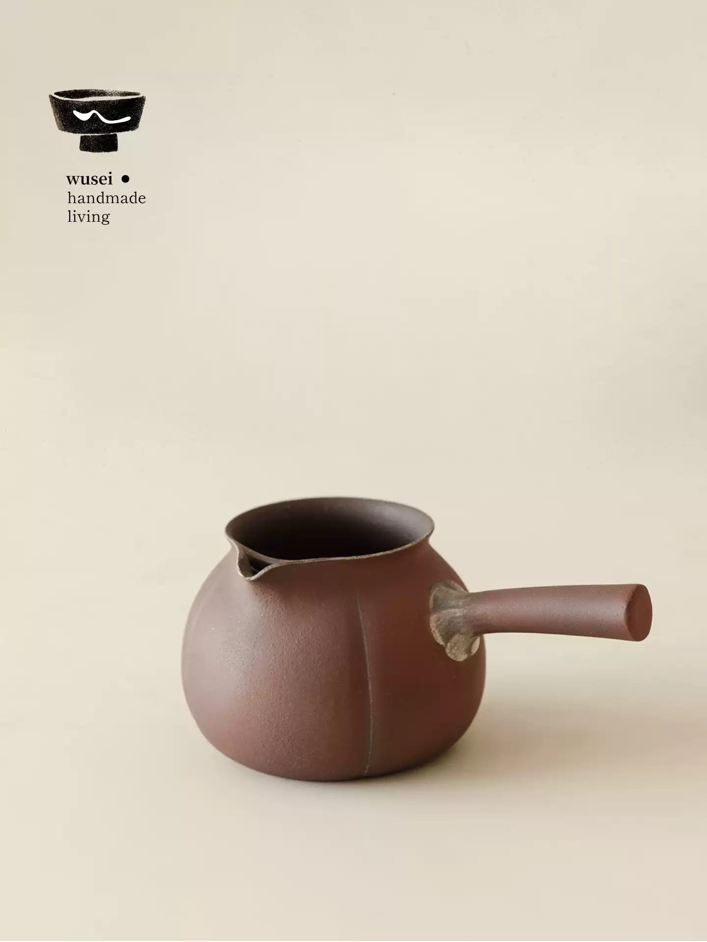 Old Rock Clay Side-Handle Teapot & Charcoal Stove Set with Silver Accents