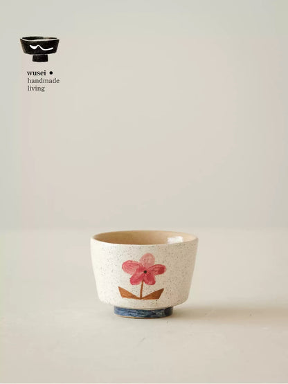 Hand-Painted Ceramic Tea Cup | Forest Floral Design