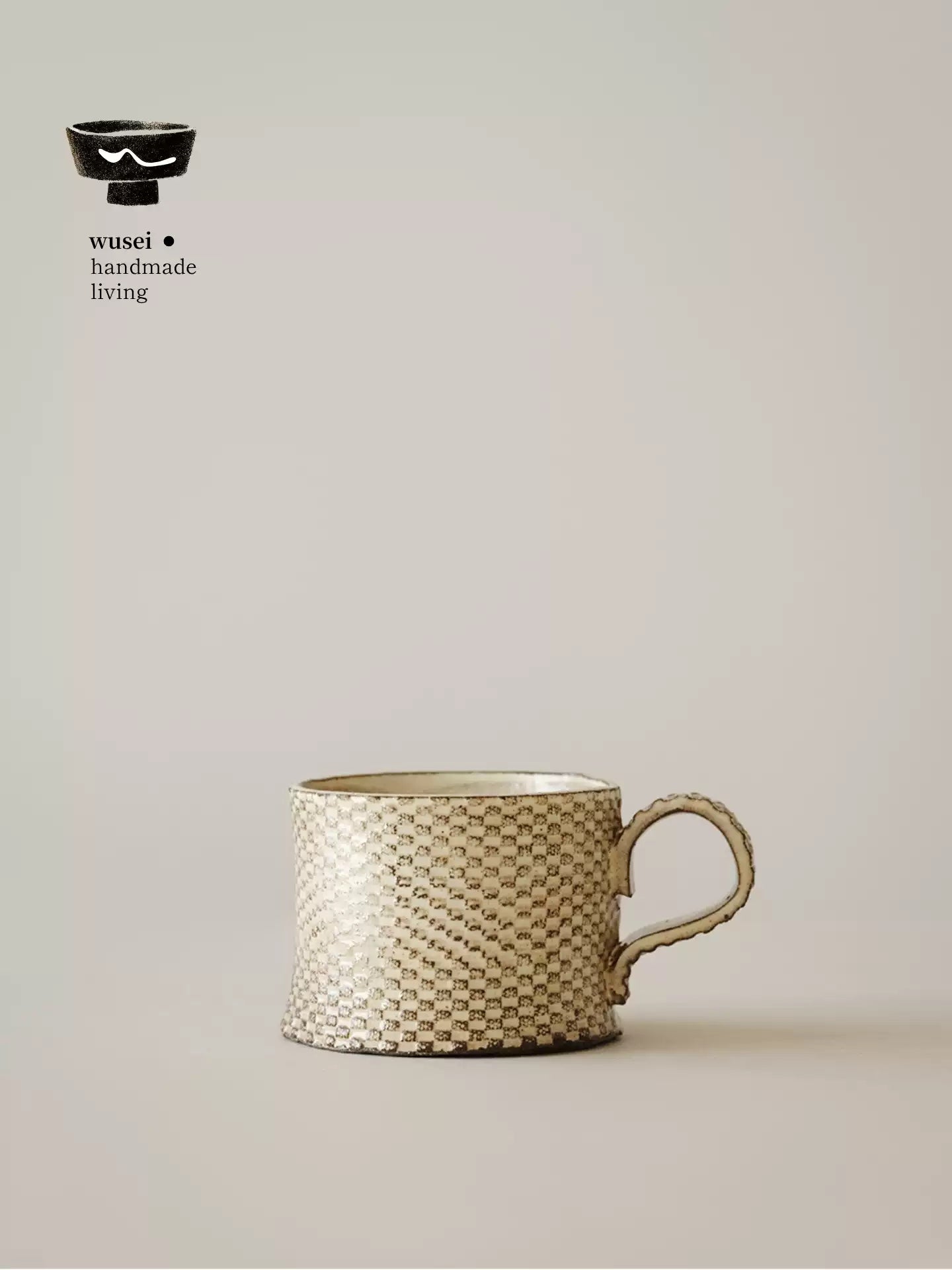 Handmade Speckled Ceramic Mug, Wabi-Sabi Textured Coffee Cup