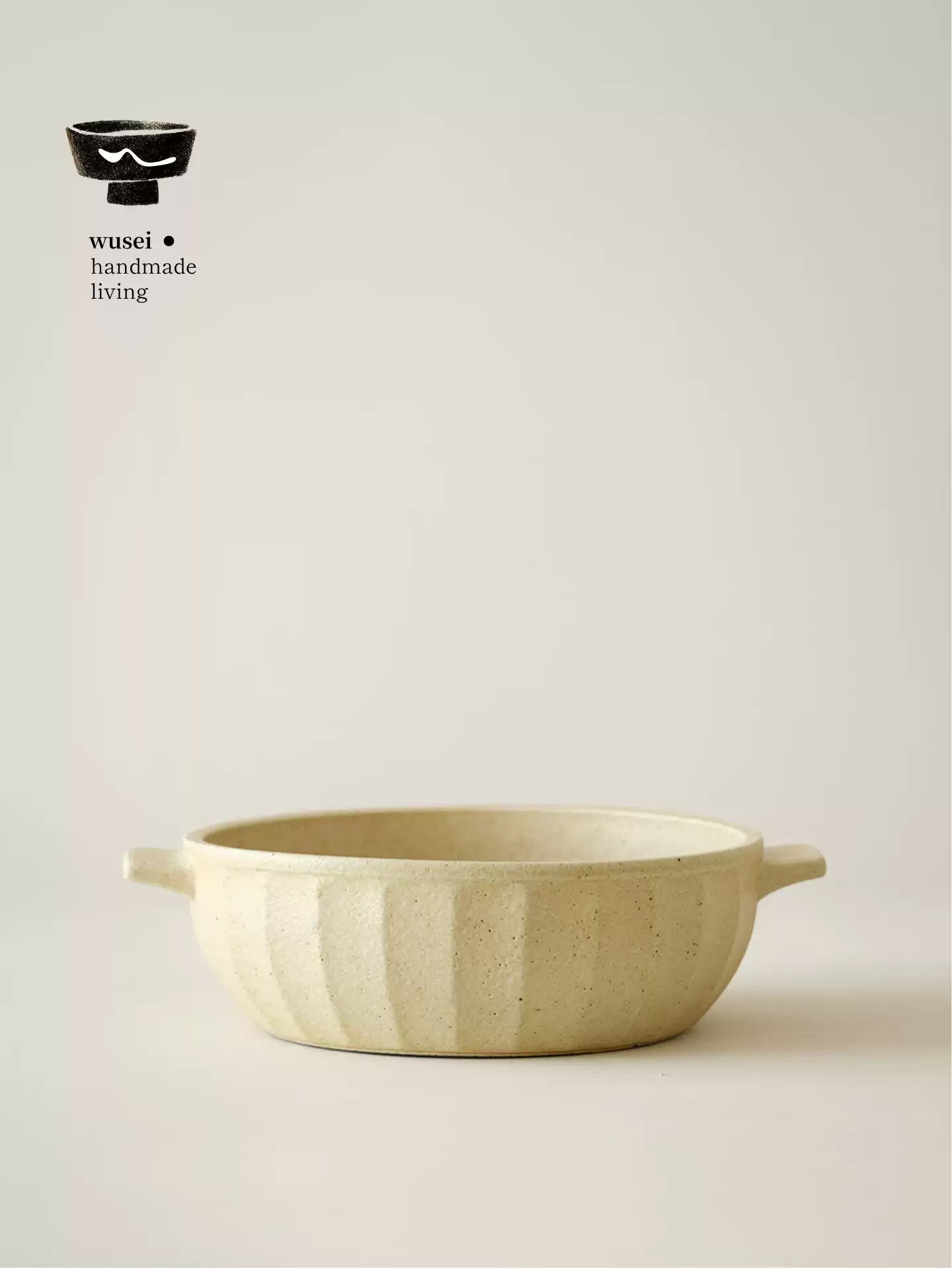 Rustic Stoneware Double-Handled Pumpkin Soup Bowl, 1200ml