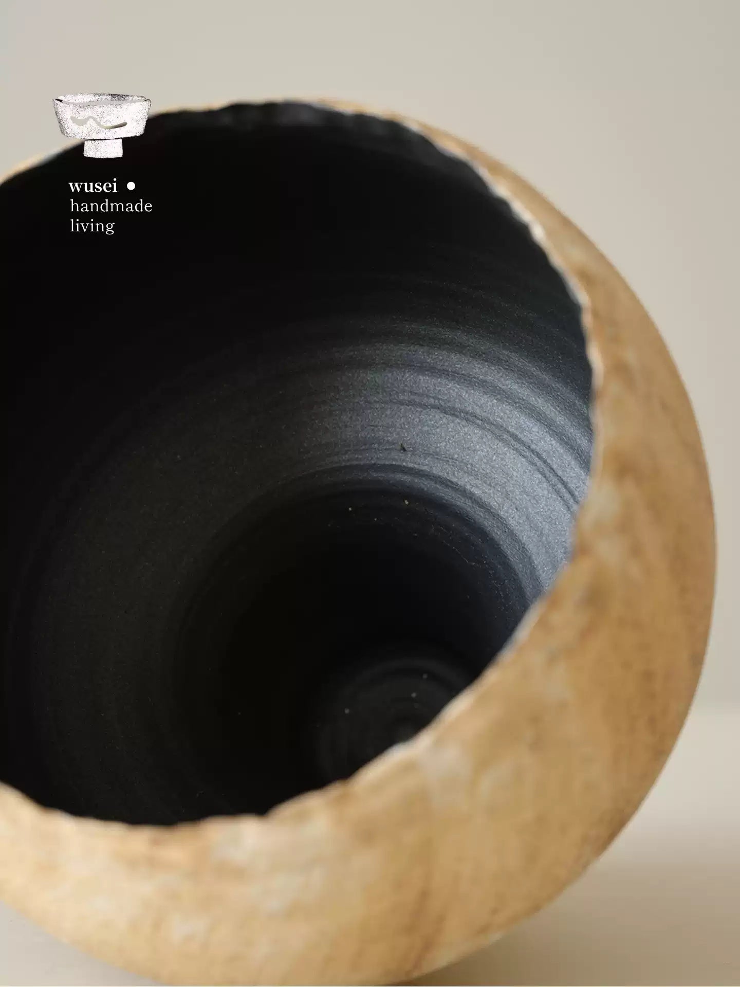 Wabi-Sabi Handmade Ceramic Vase - White Clay Texture