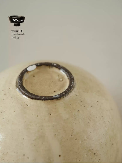 Handmade Hakeme Rice Bowl | Matte White Glaze, Ceramic